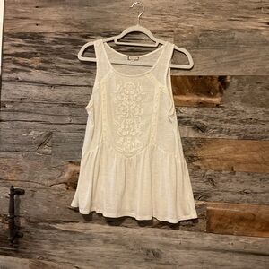 Eyeshadow Cream Peplum Tank Top